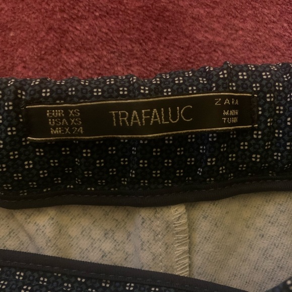 ZARA dark teal pattern pants - Picture 5 of 5